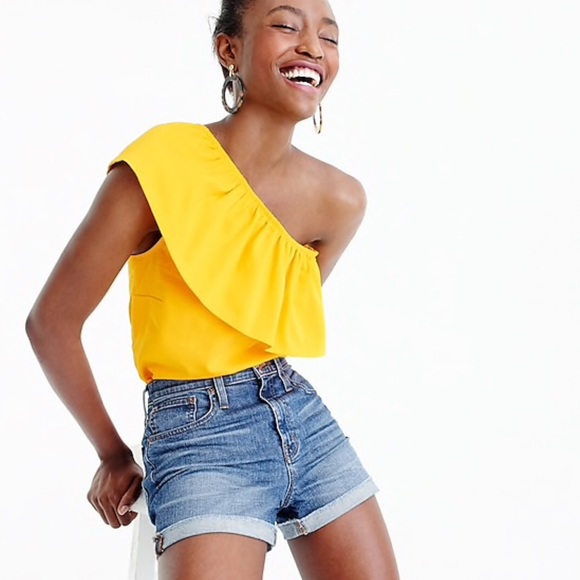 NWT J. Crew One Shoulder Top - Picture 2 of 2